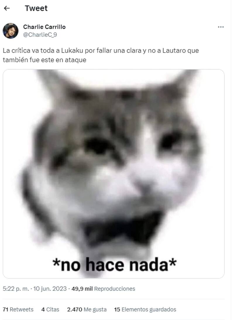 Algunos también criticaron a Lautaro Martínez.