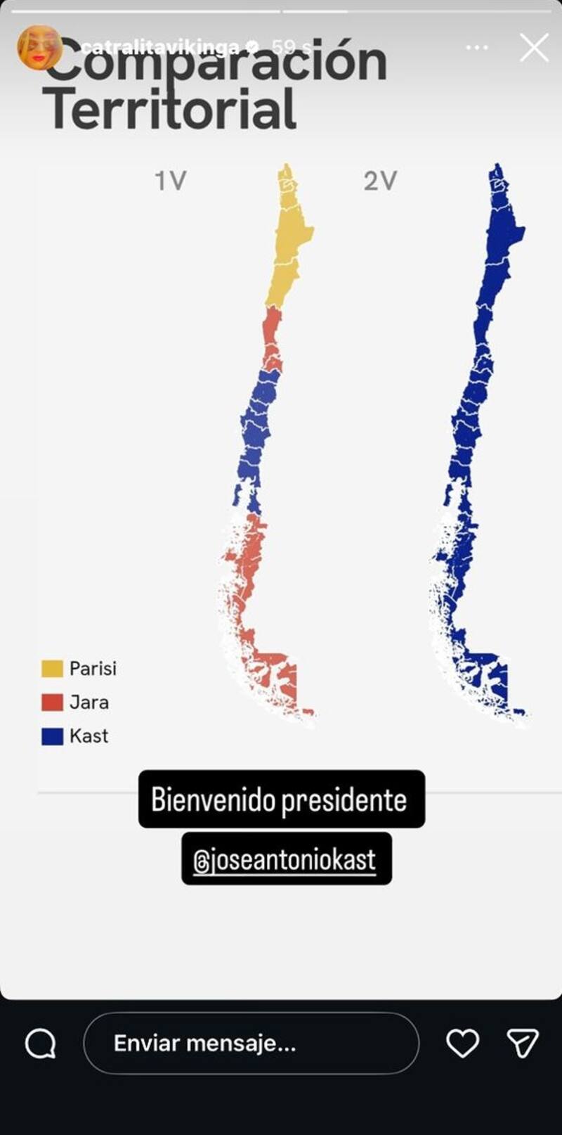 Posteo de Cata Pulido.