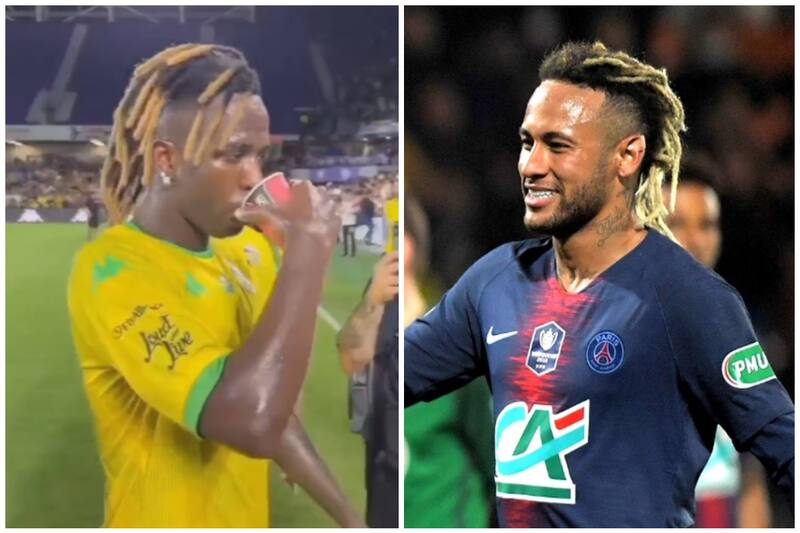 Vinícius "imitó" uno de los looks de Neymar en 2018