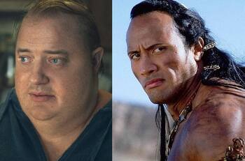 La emotiva felicitación de Dwayne Johnson a Brendan Fraser, actor que le abrió las puertas de Hollywood
