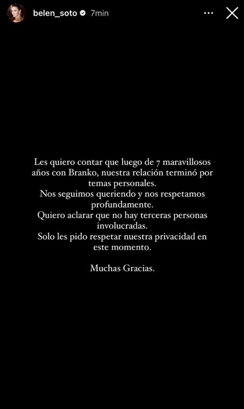 Belén Soto confirma quiebre en su matrimonio.