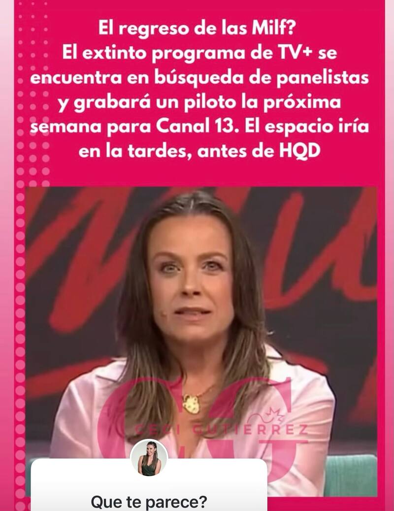 El espacio regresaría a la TV en Canal 13.