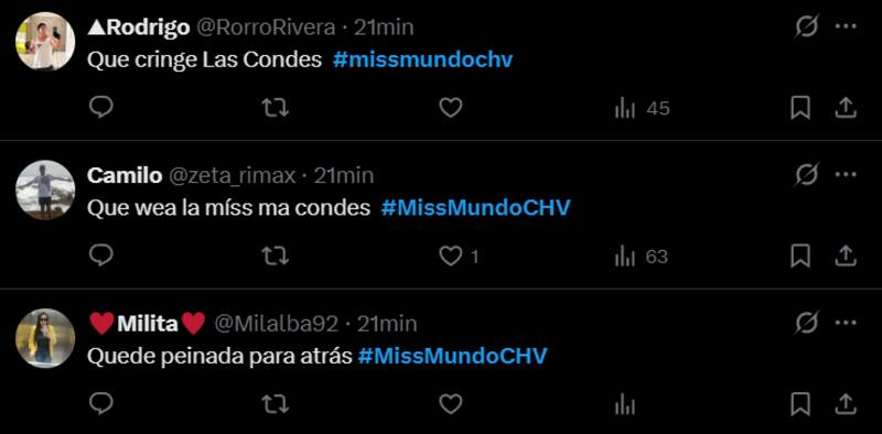 Reacciones a la presentación de Ignacia Fernández de Las Condes.