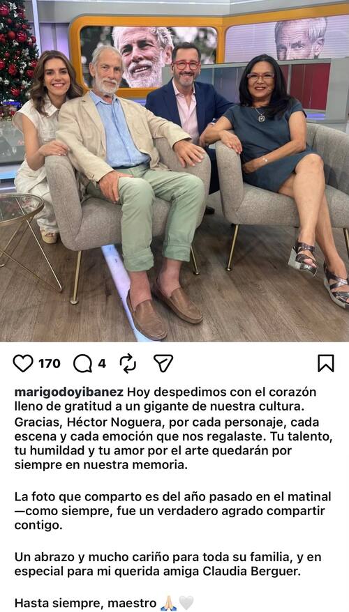 La animadora despidió a Tito Noguera.