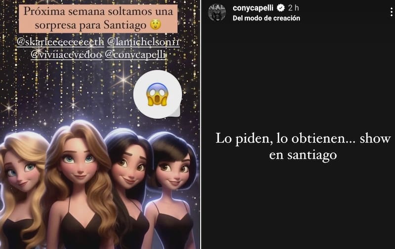 Constanza Capelli anuncio un evento en Santiago. Créditos: Instagram