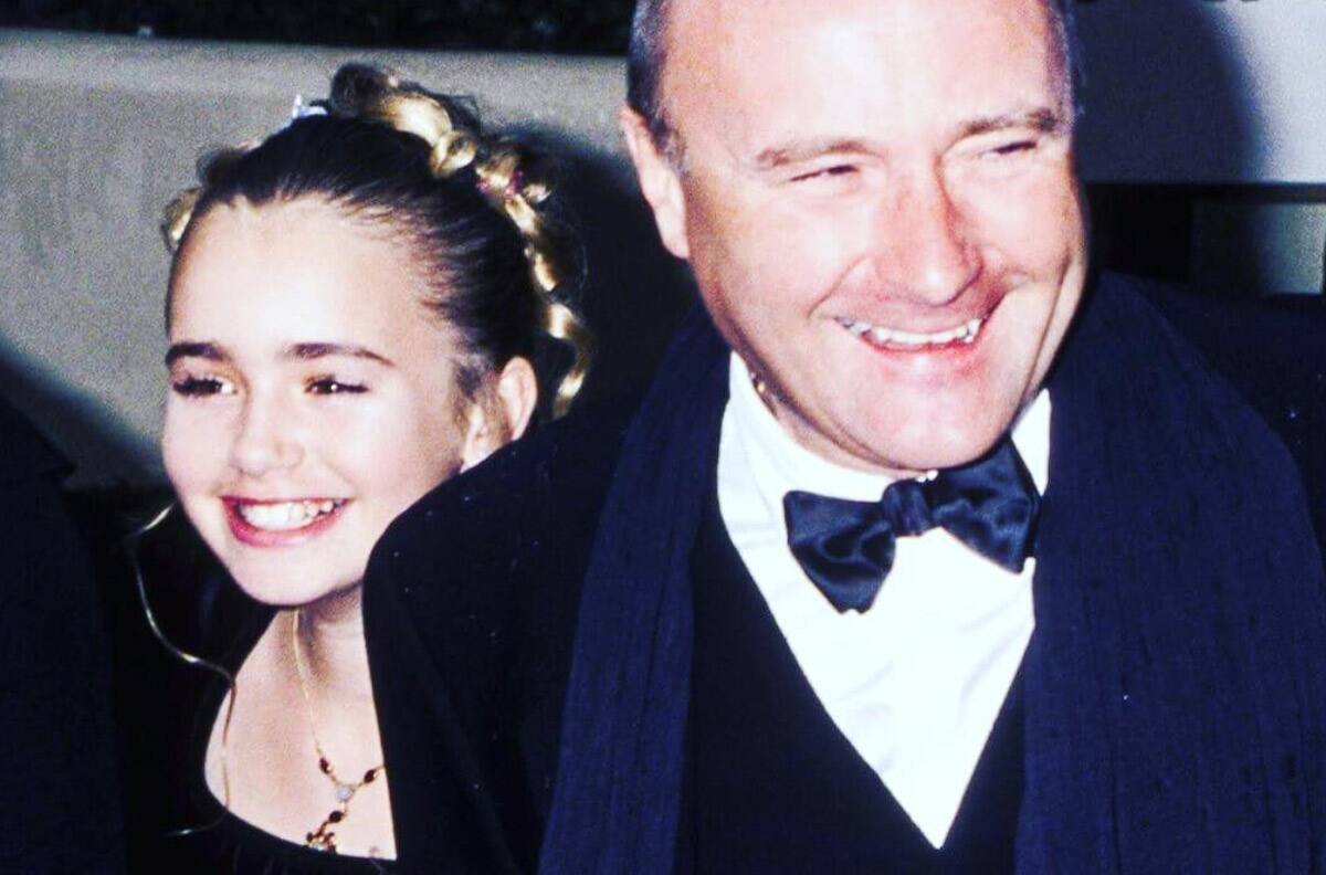 Lily Collins le dedica tierno mensaje su padre, Phil Collins, por su cumpleaños 71