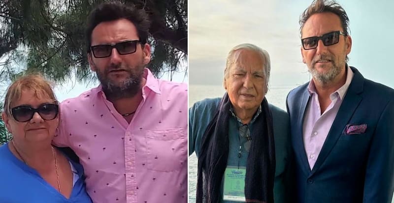 Daniel Fuenzalida junto a sus padres. - Créditos: Instagram