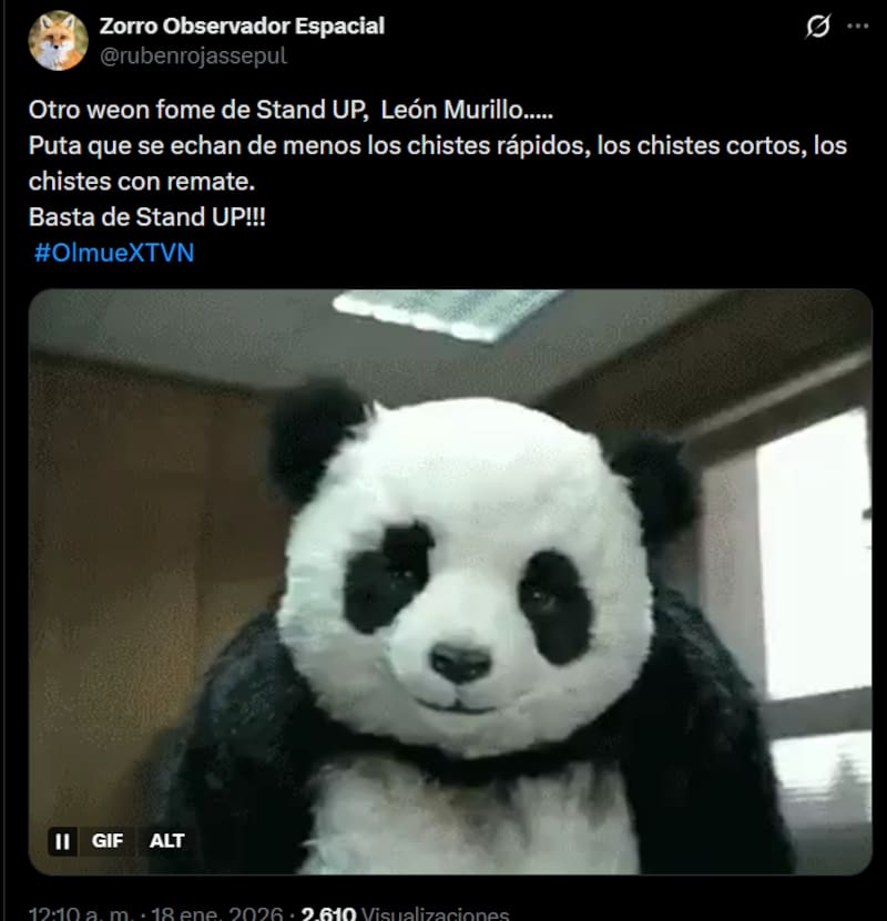 Memes y reacciones de la rutina del comediante.