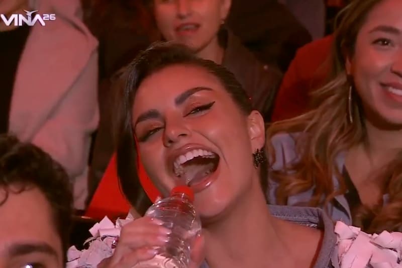 Fue parte de la rutina de la comediante. Foto: Captura Mega