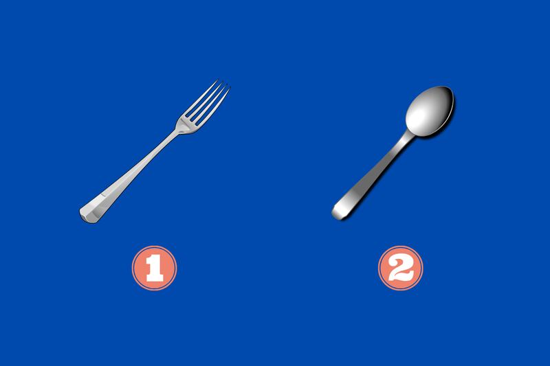 En este test de personalidad hay dos opciones: la primera es un tenedor; y la segunda una cuchara.