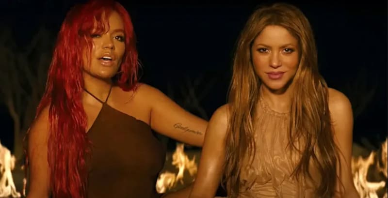 Karol G y Shakira Karol G y Shakira - Créditos: Captura de Pantalla