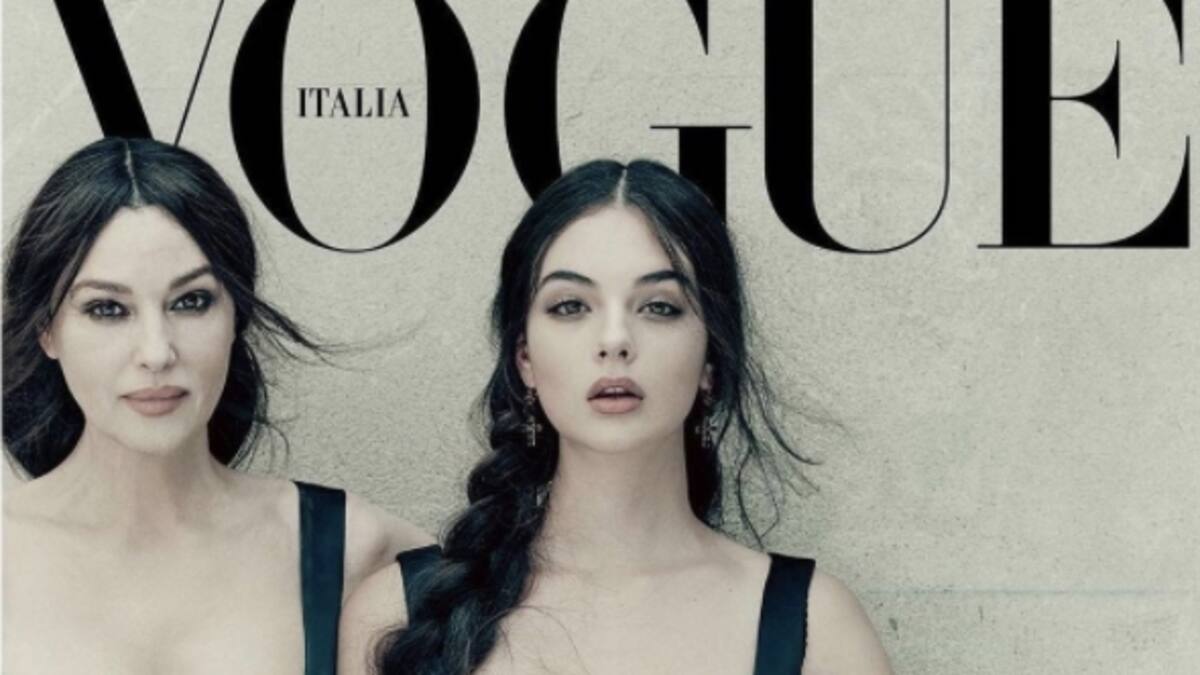 Dos bellezas de antología: Mónica Bellucci y Deva Cassel en la portada de Vogue