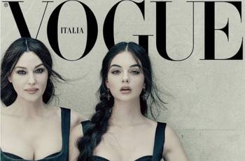 Dos bellezas de antología: Mónica Bellucci y Deva Cassel en la portada de Vogue