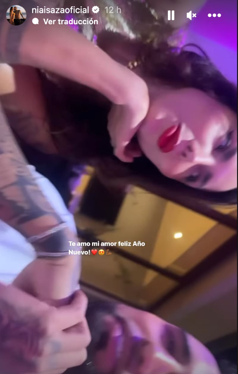 Sonia Isaza tuvo tiernas palabras para Arturo Vidal en la celebración de Año Nuevo.