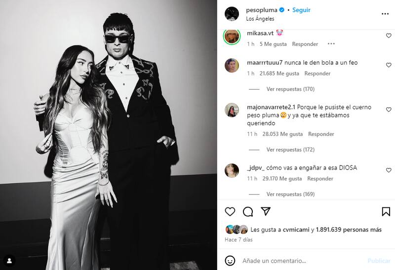 Peso Pluma es juzgado por cibernautas, luego de que Nicki Nicole confirmara infidelidad.