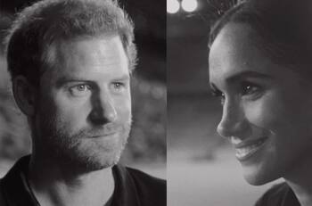 El príncipe Harry y Meghan Markle se enfrentan jugando ping-pong en nuevo comercial