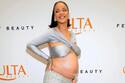Rihanna reaparece en el lanzamiento de su nueva línea de maquillaje mostrando su pancita
