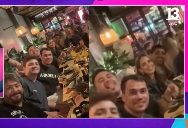 En el fondo se percibe que está ella con, aparentemente, Guillermo Maripán. Foto. Hay que Decirlo