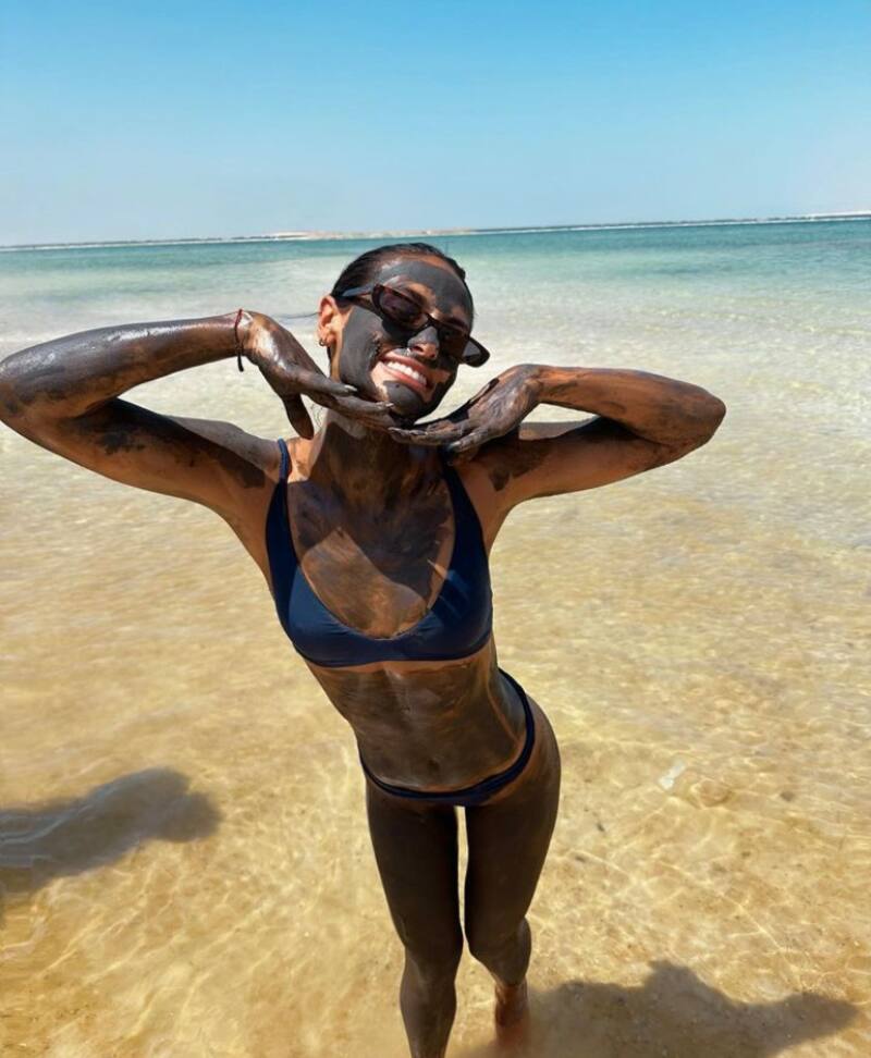 La actriz esta de vacaciones