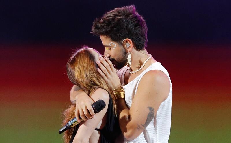 Camilo y Evaluna La pareja cantó juntos en el Festival de Viña 2023. - Créditos: Agencia Uno
