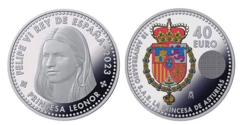 La moneda conmemorativa de princesa Leonor de Asturias.