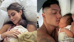 A solo días del nacimiento de su hija: Emilia Dides responde con irónica foto a las críticas a Sammis Reyes