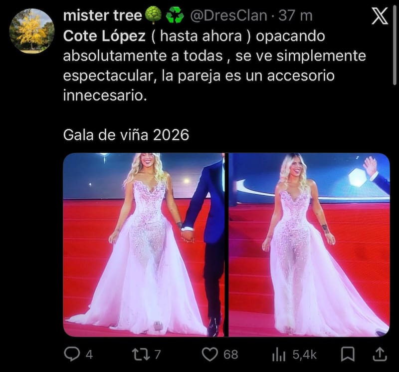 Criticas por su paso en la alfombra roja.
Foto: X