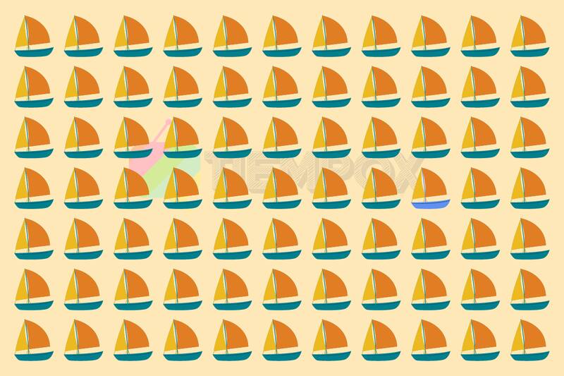 Test Visual Encuentra el velero de diferente color. - Créditos: Tiempox.com