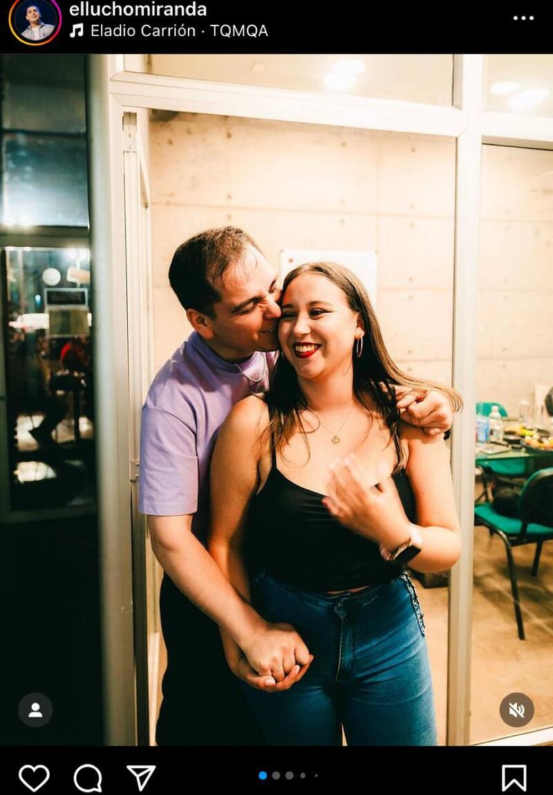 Lucho Miranda y Franshesca Toledo celebran el día de San Valentín.