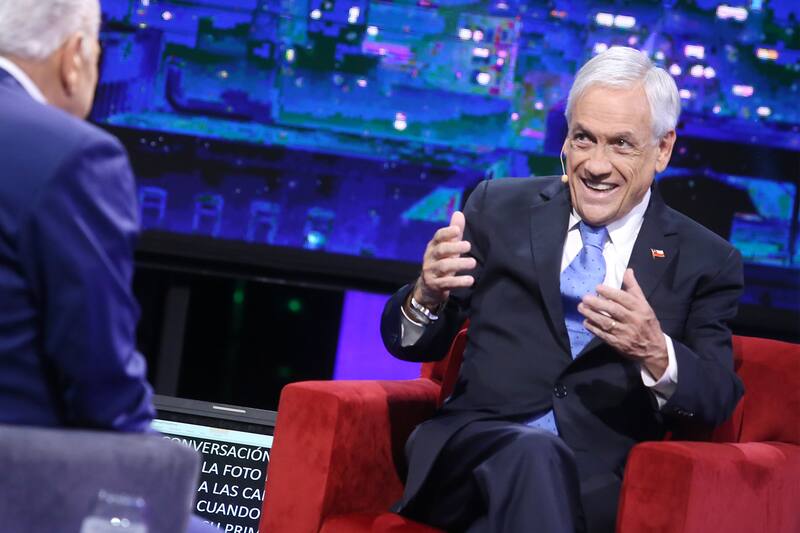 Sebastián Piñera en "Las caras de la moneda". Créditos: Canal 13