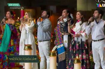 Aída Cuevas, Camila Fernández, Luis R. Conríquez y Carolina Ross cantaron a la Virgen de Guadalupe en Tv Azteca