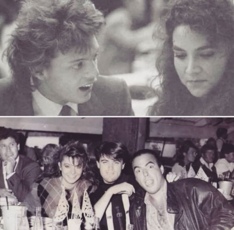 La pareja en 1987 cuando eran novios