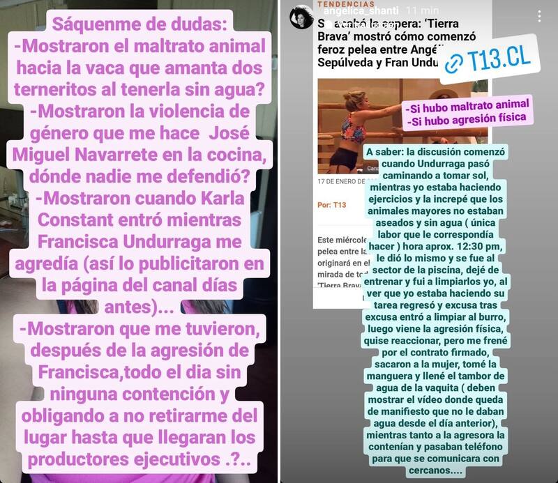 Angélica Sepúlveda contó nuevos antecedentes sobre la pelea. Créditos: Instagram