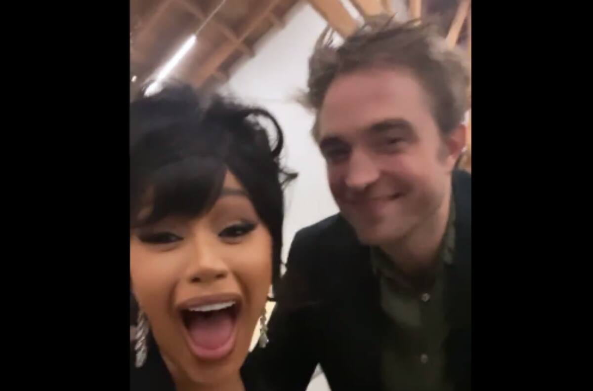 "Como una adolescente": Cardi B se emociona al conocer a Robert Pattinson