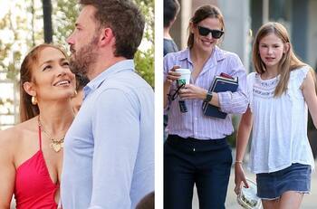 Jennifer Lopez es abrazada cariñosamente por la hija mayor de Ben Affleck