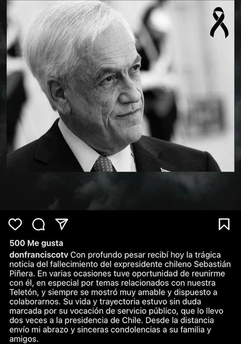 Don Francisco en sus redes sociales.