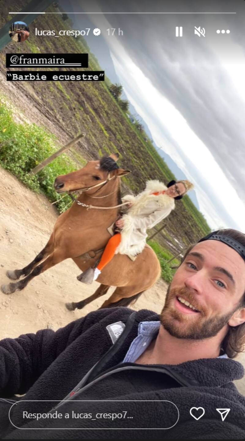 Lucas Crespo a través de sus historias de Instagram.