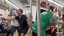VIDEO: Mexicanos recrean pelea de lucha libre en el Metro de Qatar