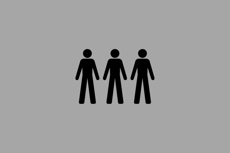 En este test visual se ve la silueta de tres personas en el centro de la imagen.