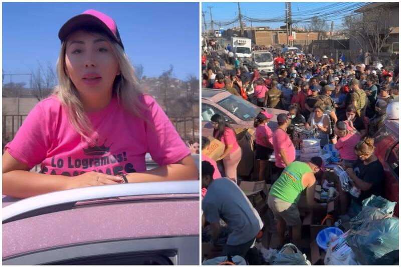 entregó su ayuda solidaria a las víctimas de los incendios.