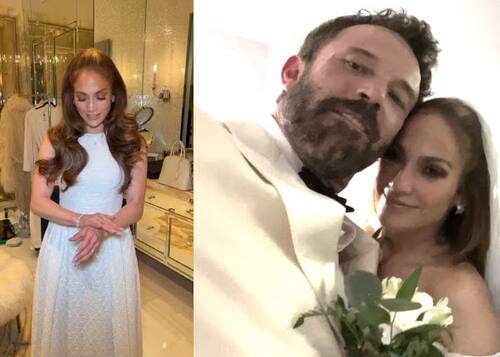 Imágenes de la boda de JLO y Ben Affleck - Créditos: Instagram