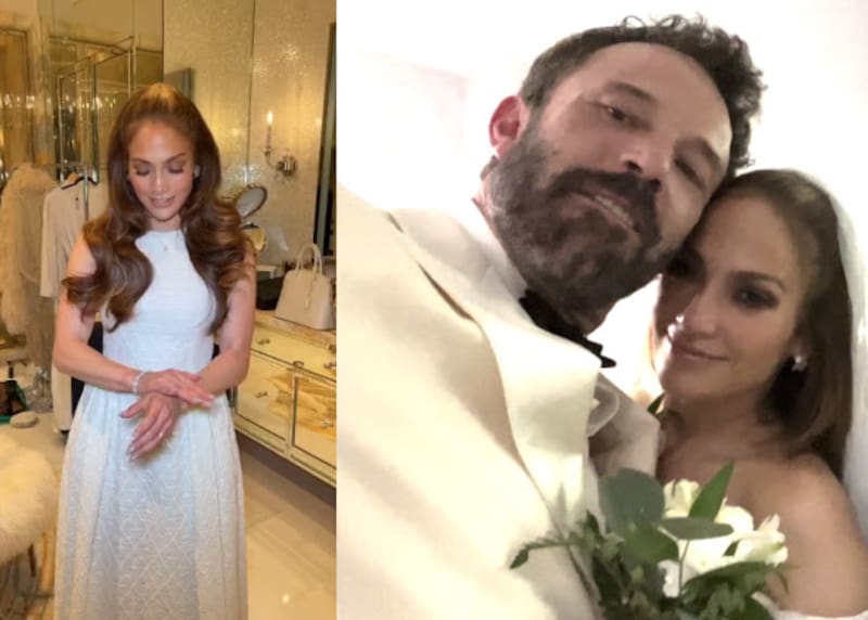 Imágenes de la boda de JLO y Ben Affleck - Créditos: Instagram