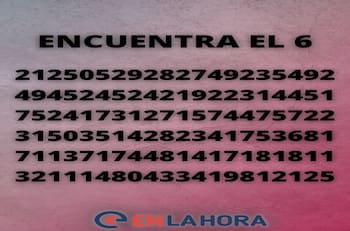 Acertijo visual: Encuentra el número 6 en la serie