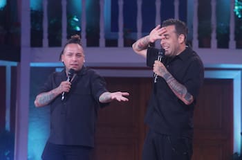 Ovacionados por el Patagual: La rutina de Cebolla y Bodoque que sacó risas en el Festival del Huaso de Olmué