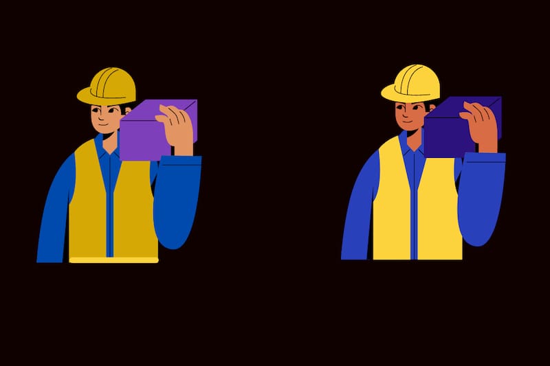 Encuentra las 8 diferencias del albañil presente en la imagen. ¿Serás capaz de entrar al grupo de élite que las detecta en tan solo 10 segundos?
