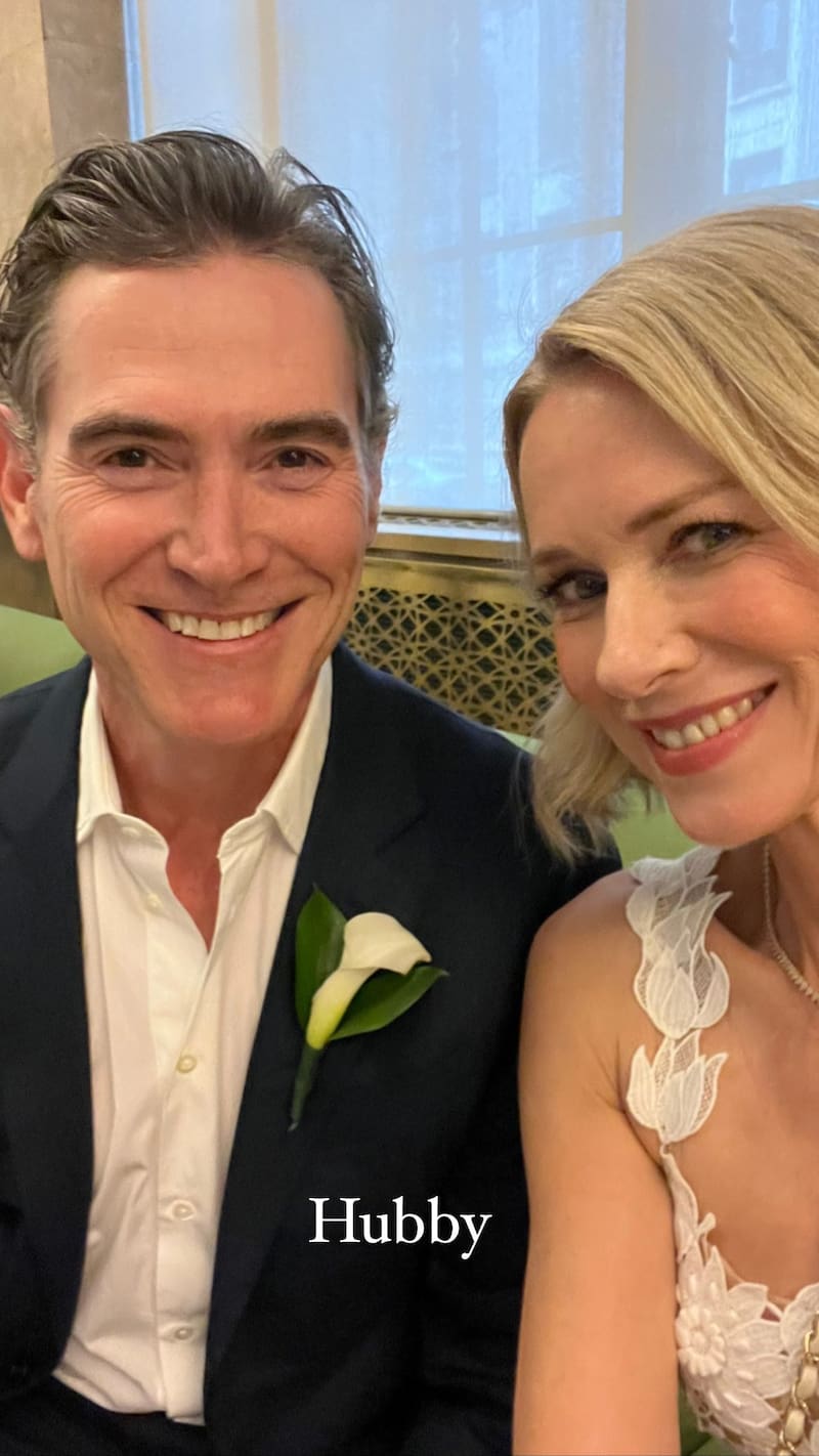 La actriz británica confirmó que se casó en secreto con Billy Crudup.