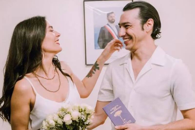 Matrimonio de ministra Vallejo junto a cantante Abel Zicavo, Fuente: Instagram