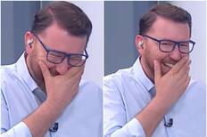 Lucho Ugalde tuvo ataque de risa en vivo: No aguantó ver este divertido meme de un compañero de trabajo