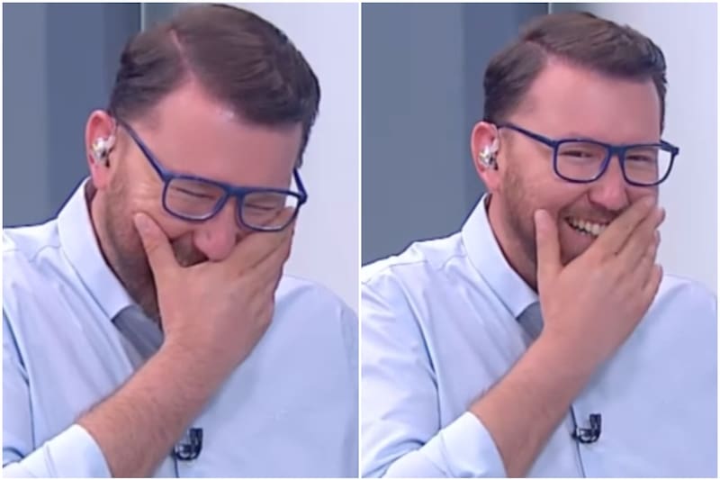 y su ataque de risa en pleno programa.