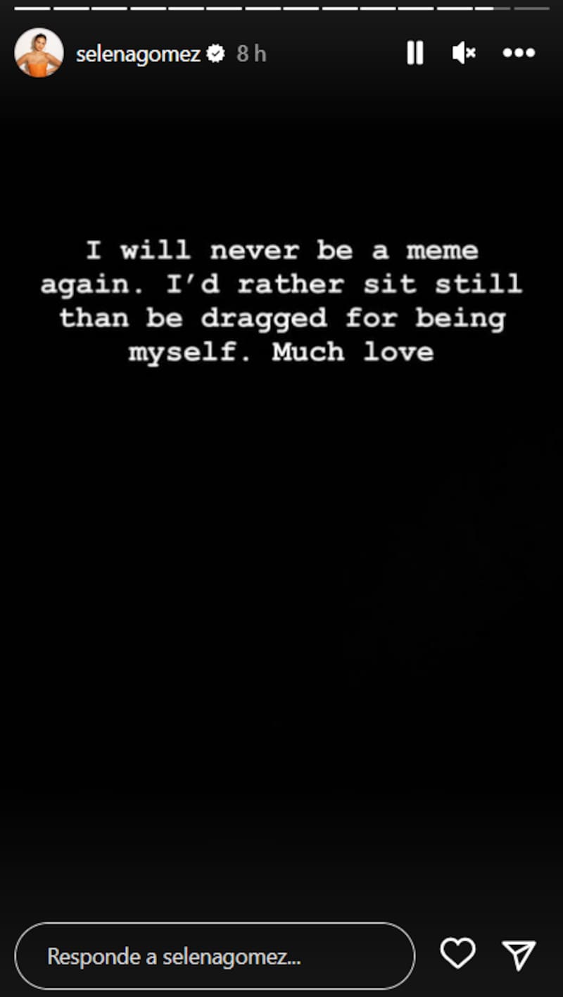 Selena Gómez a través de sus historias de Instagram